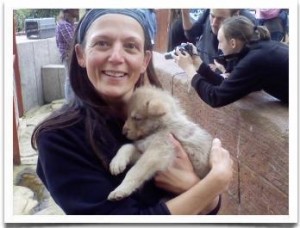 4wk old Wolf pup and me!